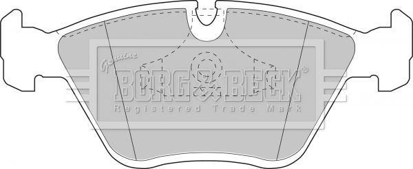 BORG & BECK Комплект тормозных колодок, дисковый тормоз BBP1407